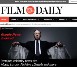 Custom Order: Editorial News in FilmDaily & Newstrail