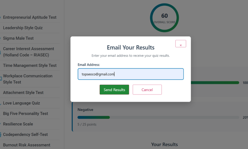 email-assessment-results