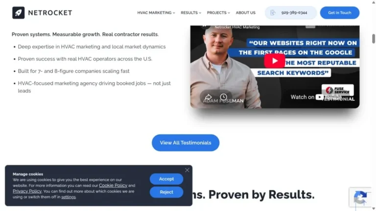 Netrocket website, captured July 2026