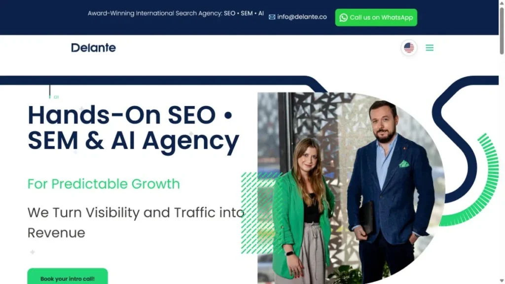 Delante website, captured July 2026