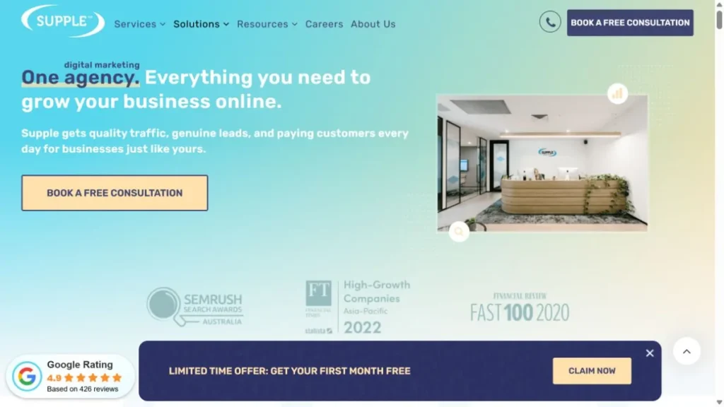 Supple Digital website, captured July 2026