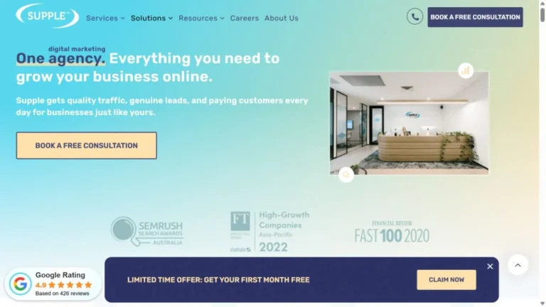 Supple Digital website, captured July 2026
