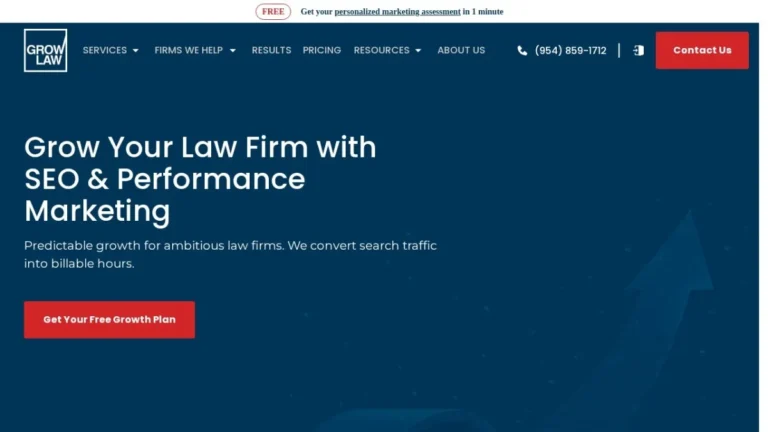 Grow Law website, captured July 2026