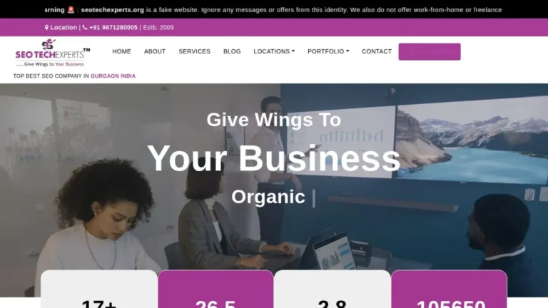 SEO Tech Experts Pvt Ltd website, captured July 2026