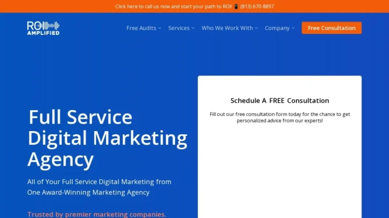 ROI Amplified website, captured July 2026