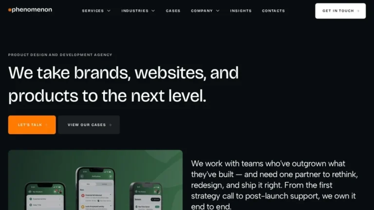 Phenomenon Studio website, captured July 2026