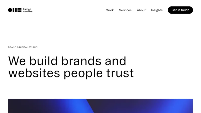 Human Creative website, captured July 2026