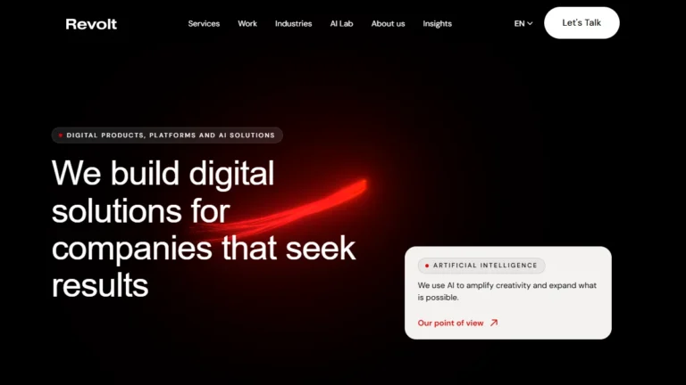Revolt website, captured July 2026