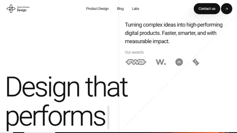 Sigma Software Design website, captured July 2026