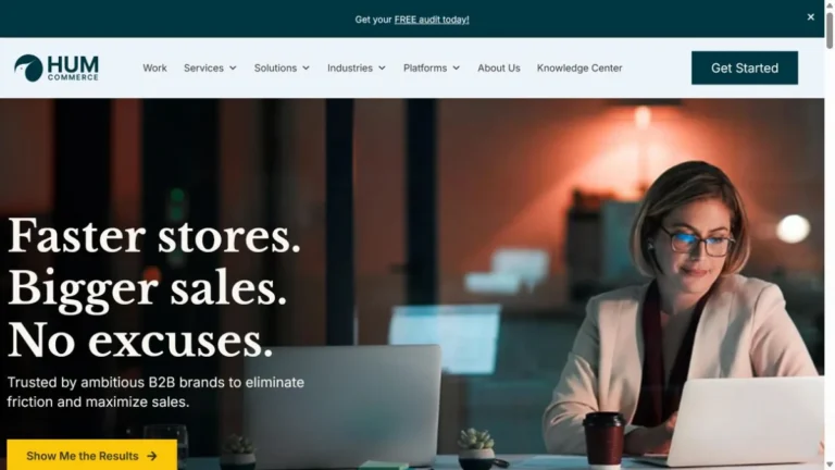 HumCommerce website, captured July 2026