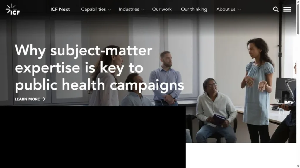 ICF Next website, captured July 2026