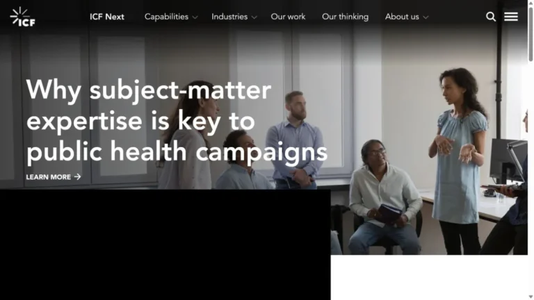 ICF Next website, captured July 2026