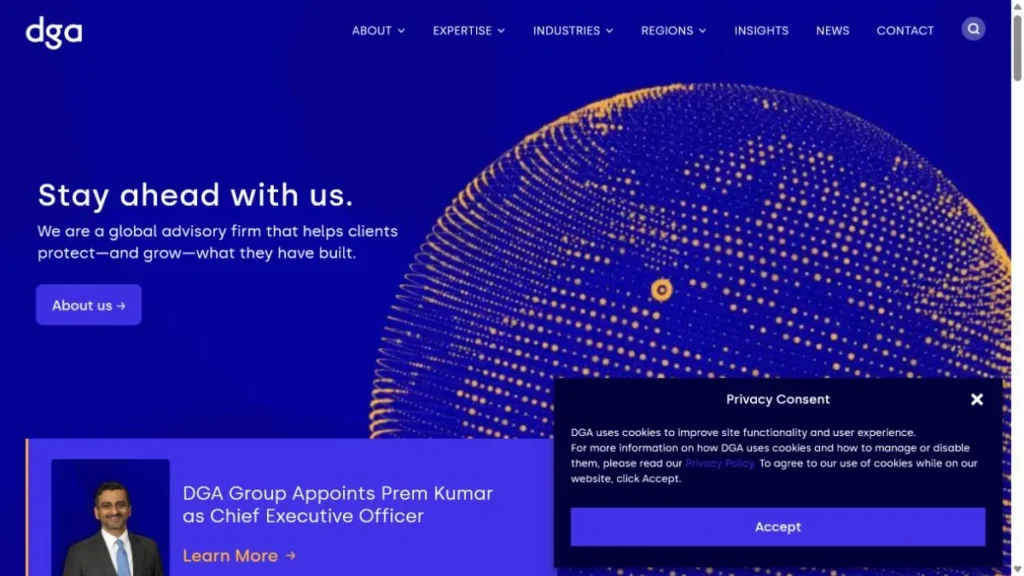 DGA Group website, captured July 2026