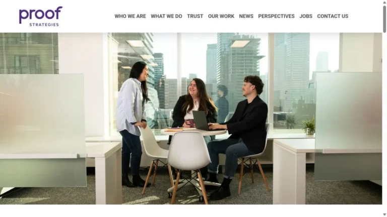 Proof Strategies website, captured July 2026