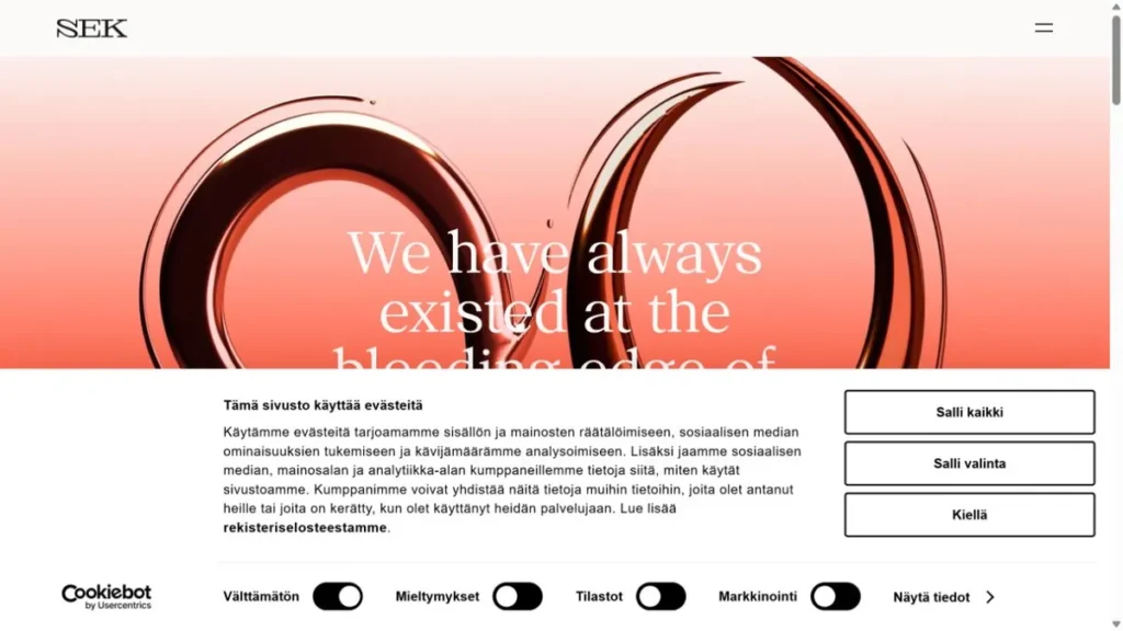 SEK website, captured July 2026