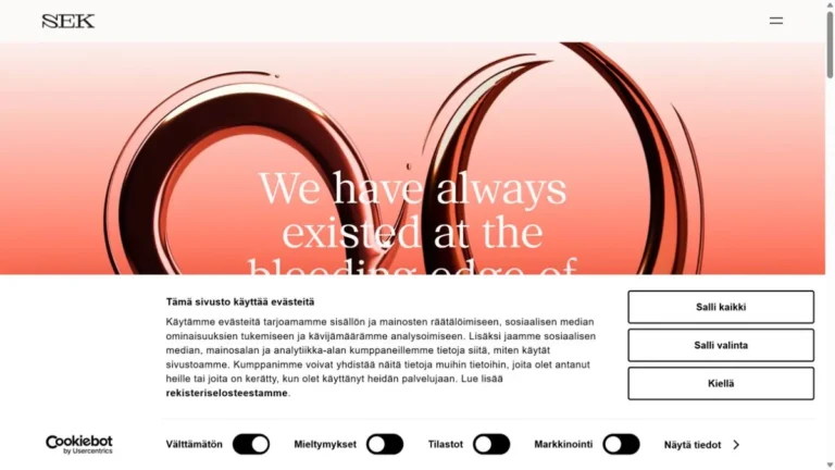SEK website, captured July 2026