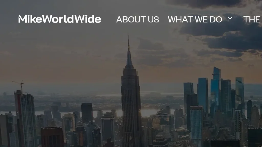 MikeWorldWide website, captured July 2026