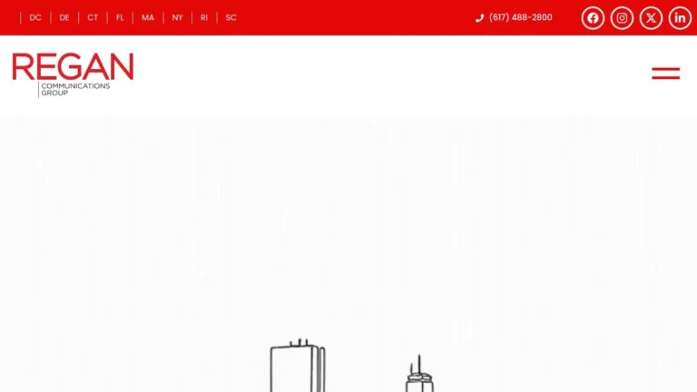 Regan Communications website, captured July 2026