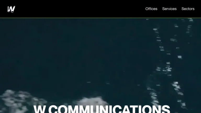 W Communications website, captured July 2026