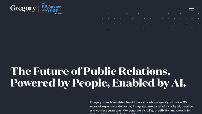 Gregory FCA website, captured July 2026