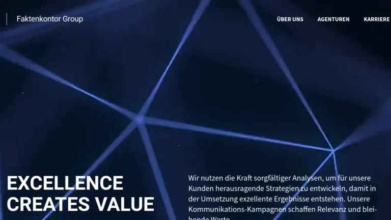 Faktenkontor-Gruppe website, captured July 2026