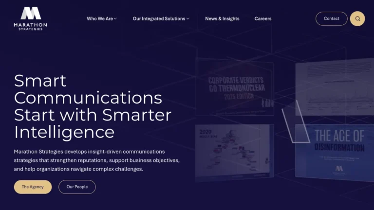 Marathon Strategies website, captured July 2026